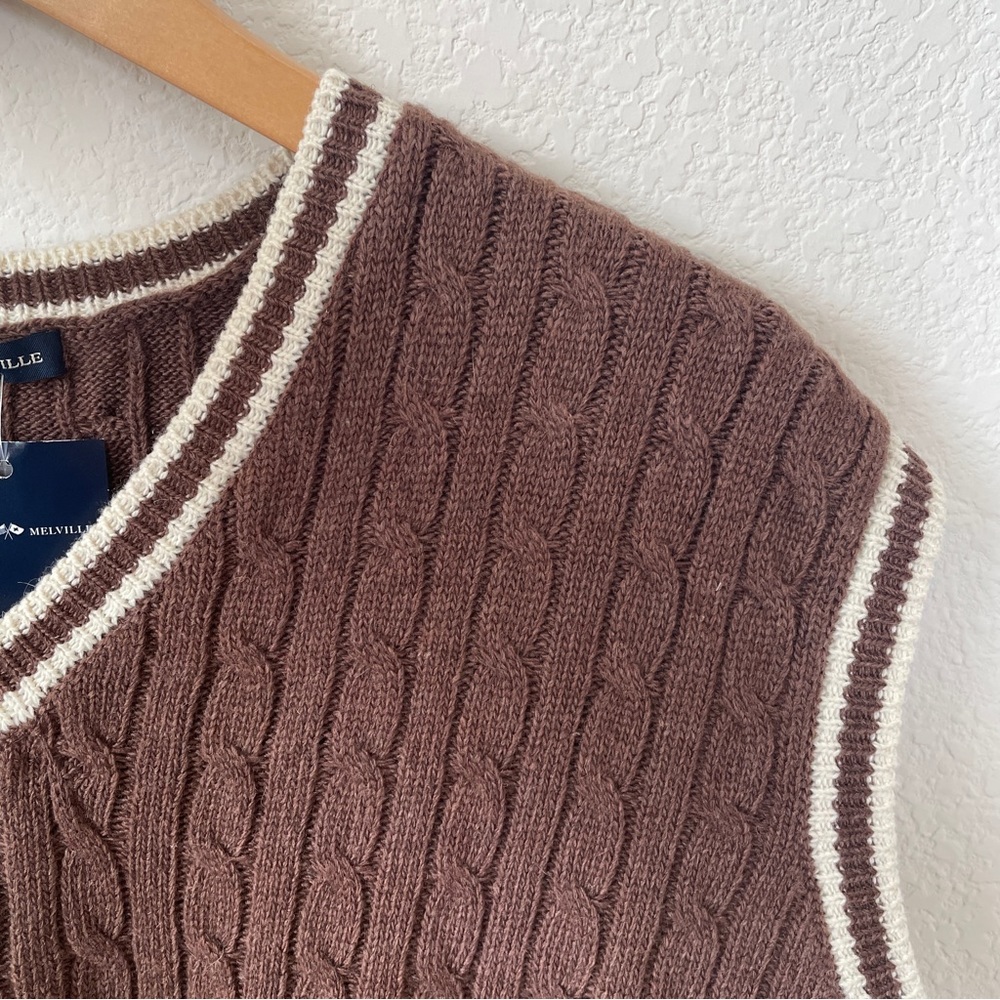 Brandy Melville Oversized Brown Sweater Vest - Picture 4 of 6